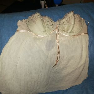 Flora Plus Sz Embroidered Babydoll